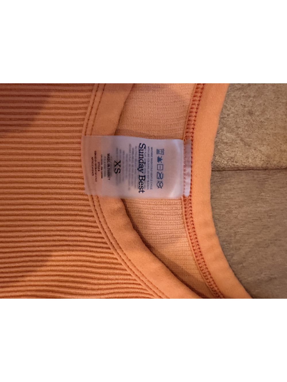Sunday Best Aritzia Orange Ribbed Cropped Tank TopXS - Picture 4 of 4
